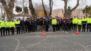 Sinopta motosikletli kuryelere hayat kurtaran uyarılar