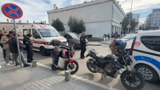 SUV tipi araç motosikletlilere çarptı: 2 yaralı