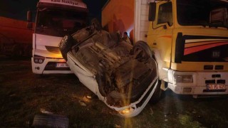 Takla atan otomobilden sağ çıktı