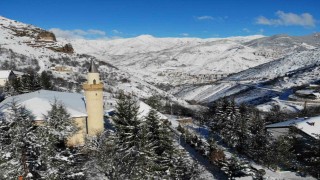 Tarihi Süleymaniye Mahallesinden kar manzaraları