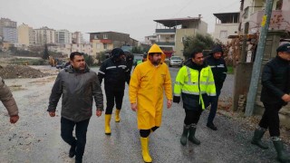 Tarsusta yoğun yağış sonrası tam saha müdahale