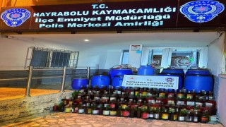 Tekirdağda kaçak içki operasyonu: 665 litre ele geçirildi