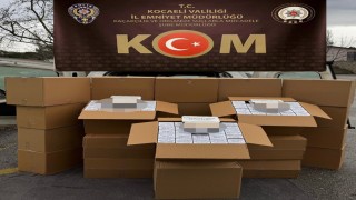 TEM Otoyolunda durdurulan araçta 300 bin adet makaron ele geçirildi