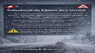 Tufanbeylide eğitime kar engeli