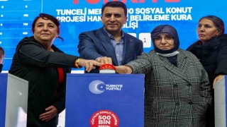 Tuncelide 875 sosyal konutun kura çekimi gerçekleşti