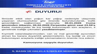 Tuncelide motokuryeler ve kış lastiği olmayan araçların trafiğe çıkışı yasaklandı