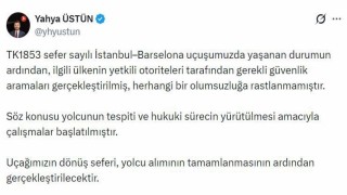 Türk Hava Yolları İletişim Başkanı Yahya Üstün: Herhangi bir olumsuzluğa rastlanmamıştır