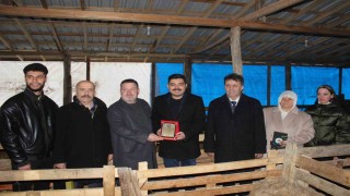 Türkelide örnek koyunculuğa başarı plaketi