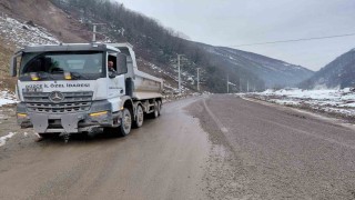 Uğur köyü grup yolunda bakım çalışmaları tamamlandı
