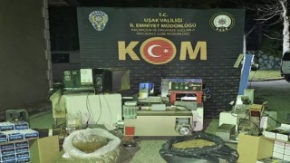 Uşakta çok sayıda kaçak makaron ve tütün ele geçirildi
