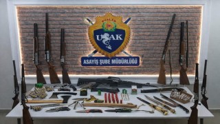 Uşakta galericiler sitesinde asayiş denetimi