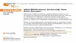 Uzman Yardımcılığı Sınavı sonuçları açıklandı