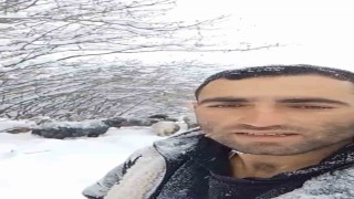 Yeni yılın ilk gününde yaylada kara yakalanan çoban türkülerle ısındı