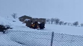Zorlu kış şartlarında hasta kurtarma operasyonu