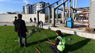 7 Ocak Stadyumunda Çalışmalar Sürüyor