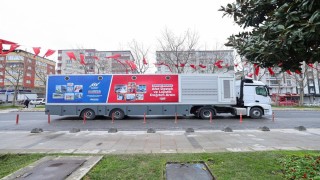 Afet Destek ve Lojistik Dağıtım Tırının rotası Balkanlar