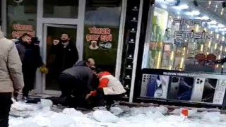 Ağrıda çatıdan düşen kar ve buz kütlesi 1 kişiyi yaraladı