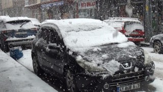 Ahlatta kar yağışı