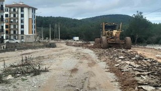Akçaova TOKİ yolunda çalışma başlatıldı