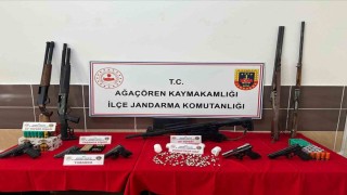 Aksarayda jandarmadan uyuşturucu ve kaçak silah operasyonu: 7 gözaltı