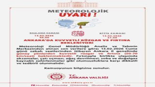 Ankara için fırtına uyarısı