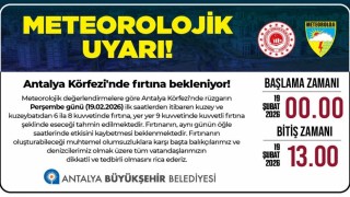 Antalya Körfezi’nde Fırtına Alarmı