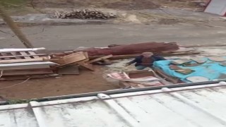 Arnavutköyde komşuların kavgası kamerada