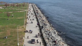 Avcılarda güneşli havayı fırsat bilenler sahile koştu