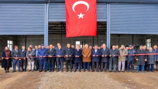 Aydıntepede iş makinesi garajı hizmete açıldı