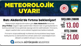 Batı Akdeniz’de Fırtına Uyarısı
