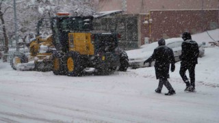 Bayburtta lapa lapa kar yağışı etkili oluyor
