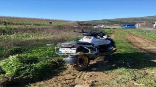 Bilecikte kontrolden çıkan motosiklet devrildi: 1 yaralı