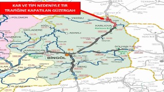 Bingöl-Erzurum karayolu tır trafiğine kapatıldı