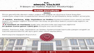 Bingölde 5 ilçede eğitime ara verildi