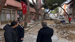Buharkentte bozulan yollar yenileniyor