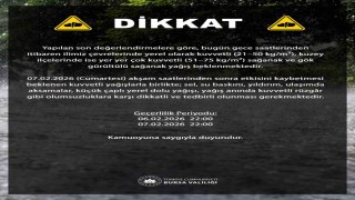 Bursa Valiliğinden kuvvetli yağış uyarısı