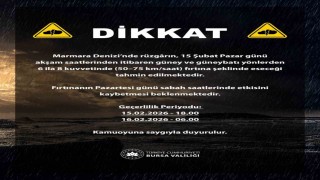 Bursa Valiliğinden Marmara Denizi için fırtına uyarısı