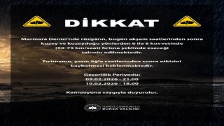 Bursa Valiliğinden Marmara için fırtına uyarısı