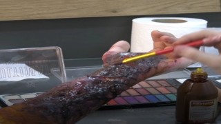 Bursada öğrencilerden gerçeği aratmayan özel efekt makyajları
