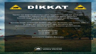 Bursada rüzgâr hızı 80 kilometreye çıkabilir
