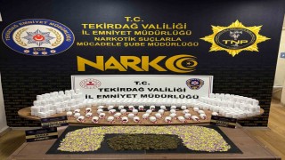 Çorluda 2 torbacı tutuklandı, 26 bin 730 sentetik ecza ele geçirildi