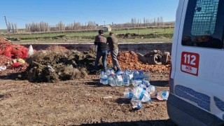 Çorumda 180 litre kaçak alkol imha edildi