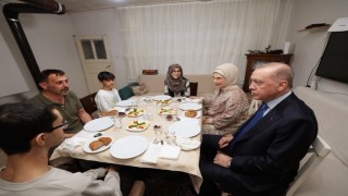 Cumhurbaşkanı Erdoğan, iftarda Kayacık ailesinin misafiri oldu
