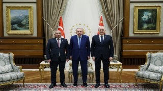 Cumhurbaşkanı Erdoğan, Kırgızistan Meclis Başkanı Turgunbek uuluyu kabul etti