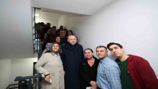 Cumhurbaşkanı Erdoğan ve Devlet Bahçeliden depremzede aileye ziyaret