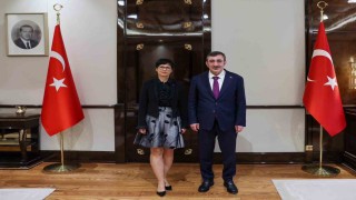 Cumhurbaşkanı Yardımcısı Yılmaz, Avrupa Komisyonu Genişlemeden Sorumlu Komiseri Kos ile görüştü