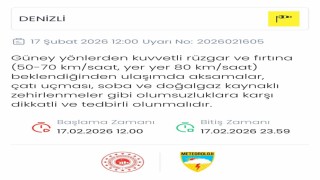 Denizli için fırtına uyarısı