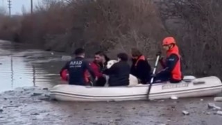 Dere yatağında mahsur kalan 5 kişi kurtarıldı