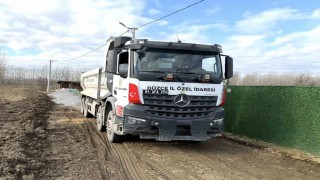 Düzcede köy yollarında bakım çalışmaları sürüyor