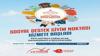 Efelerin Sosyal Destek Giyim Noktası hizmete başladı